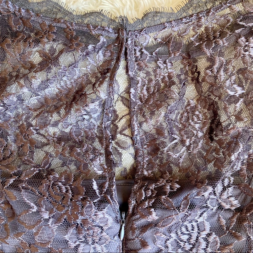 Simply Liliana Dark Silver Lace Cocktail Dress size 16 - Picture 3 of 7